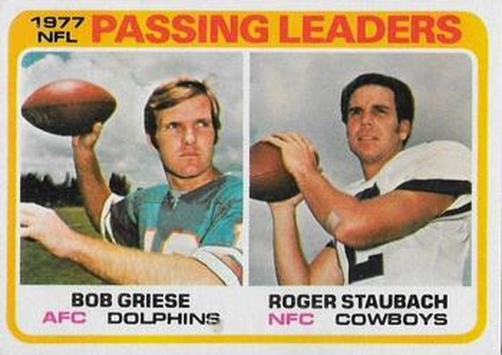 #331 Bob Griese / Roger Staubach - Miami Dolphins / Dallas Cowboys - 1978 Topps Football