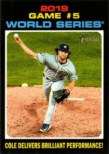 #331 Cole Delivers Brilliant Performance! - Houston Astros - 2020 Topps Heritage Baseball