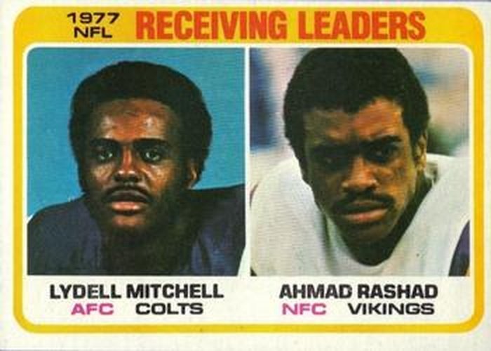 #332 Lydell Mitchell / Ahmad Rashad - Baltimore Colts / Minnesota Vikings - 1978 Topps Football