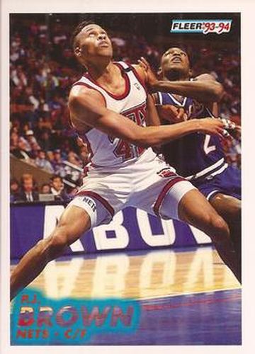 #332 P.J. Brown - New Jersey Nets - 1993-94 Fleer Basketball