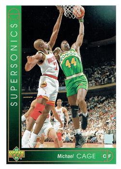 #332 Michael Cage - Seattle SuperSonics - 1993-94 Upper Deck Basketball