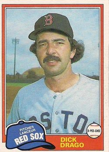 #332 Dick Drago - Boston Red Sox - 1981 O-Pee-Chee - Gray Back Baseball