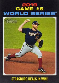 #332 Strasburg Deals In Win! - Washington Nationals - 2020 Topps Heritage Baseball