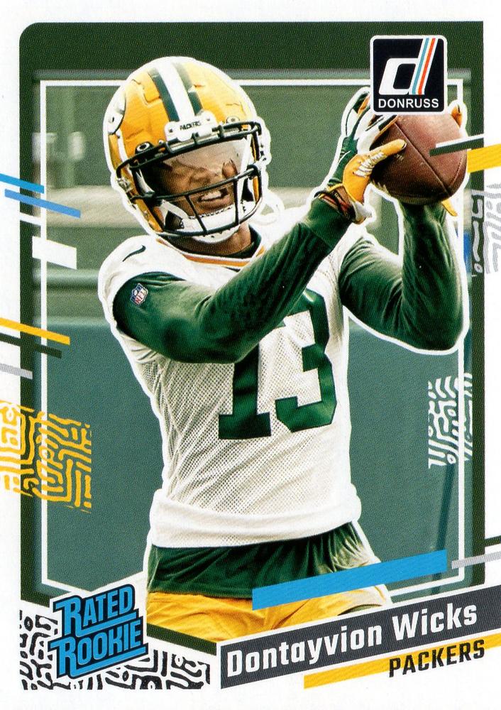 #333 Dontayvion Wicks - Green Bay Packers - 2023 Donruss Football