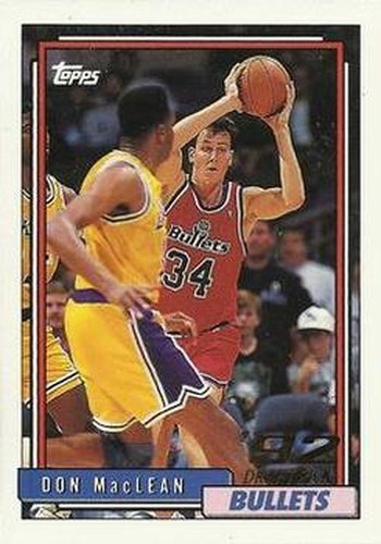 #333 Don MacLean - Washington Bullets - 1992-93 Topps Basketball