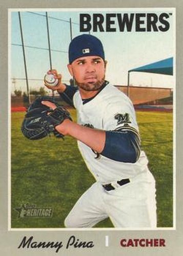 #333 Manny Pina - Milwaukee Brewers - 2019 Topps Heritage Baseball