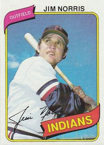 #333 Jim Norris - Cleveland Indians - 1980 Topps Baseball