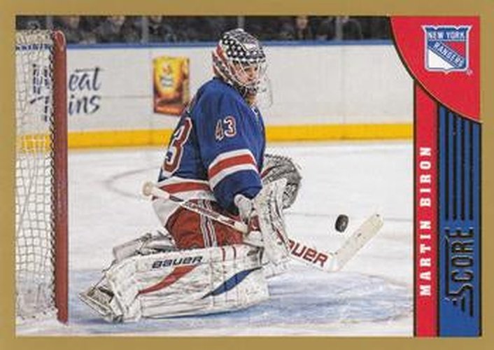 #334 Martin Biron - New York Rangers - 2013-14 Score - Gold Hockey