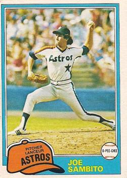 #334 Joe Sambito - Houston Astros - 1981 O-Pee-Chee - Gray Back Baseball