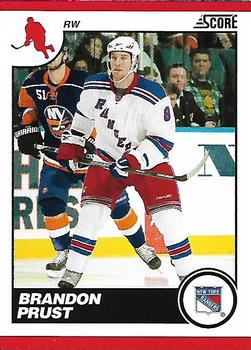#334 Brandon Prust - New York Rangers - 2010-11 Score Hockey
