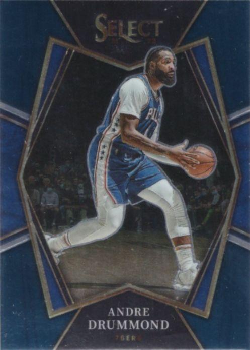#124 Andre Drummond - Philadelphia 76ers - 2021-22 Panini Select - Blue Basketball