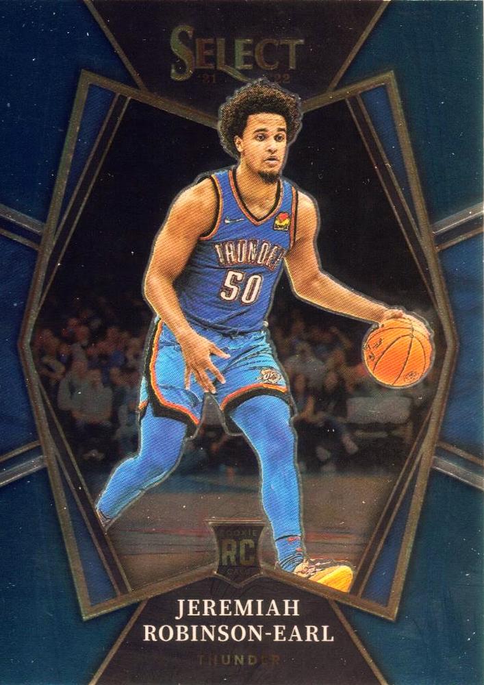 #182 Jeremiah Robinson-Earl - Oklahoma City Thunder - 2021-22 Panini Select - Blue Basketball