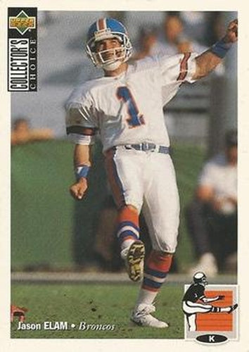 #335 Jason Elam - Denver Broncos - 1994 Collector's Choice Football