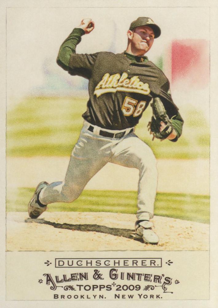 #335 Justin Duchscherer - Oakland Athletics - 2009 Topps Allen & Ginter Baseball