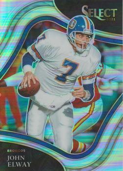 #335 John Elway - Denver Broncos - 2021 Panini Select - Silver Prizm Football