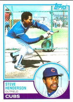 #335 Steve Henderson - Chicago Cubs - 1983 Topps Baseball