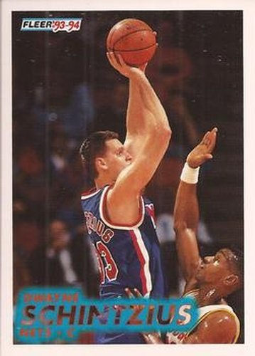 #336 Dwayne Schintzius - New Jersey Nets - 1993-94 Fleer Basketball
