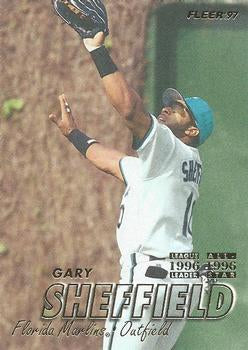 #336 Gary Sheffield - Florida Marlins - 1997 Fleer Baseball