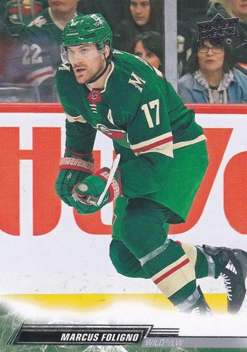#338 Marcus Foligno - Minnesota Wild - 2022-23 Upper Deck Hockey