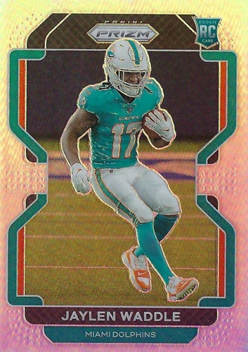 #338 Jaylen Waddle - Miami Dolphins - 2021 Panini Prizm - Silver Football