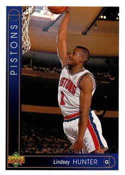 #338 Lindsey Hunter - Detroit Pistons - 1993-94 Upper Deck Basketball