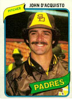 #339 John D'Acquisto - San Diego Padres - 1980 Topps Baseball