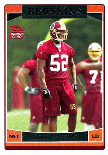 #339 Rocky McIntosh - Washington Redskins - 2006 Topps Football