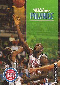 #339 Olden Polynice - Detroit Pistons - 1992-93 SkyBox Basketball