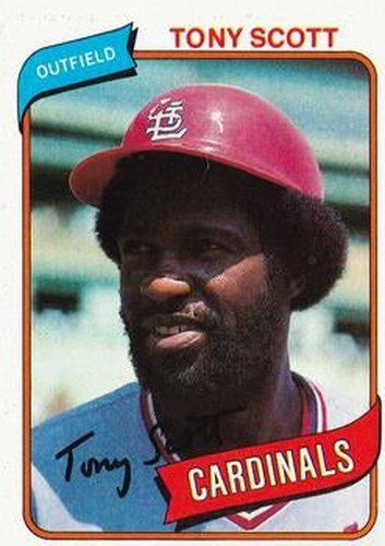 #33 Tony Scott - St. Louis Cardinals - 1980 Topps Baseball