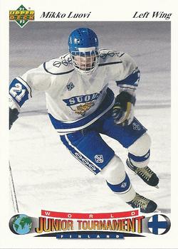 #33 Mikko Luovi - Finland - 1991-92 Upper Deck Czech World Juniors Hockey