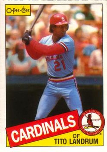 #33 Tito Landrum - St. Louis Cardinals - 1985 O-Pee-Chee Baseball