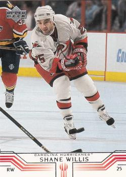 #33 Shane Willis - Carolina Hurricanes - 2001-02 Upper Deck Hockey