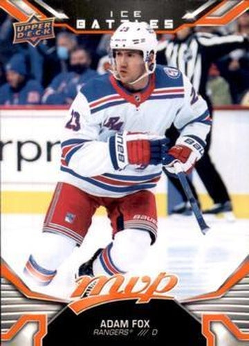 #33 Adam Fox - New York Rangers - 2022-23 Upper Deck MVP - Ice Battles Hockey