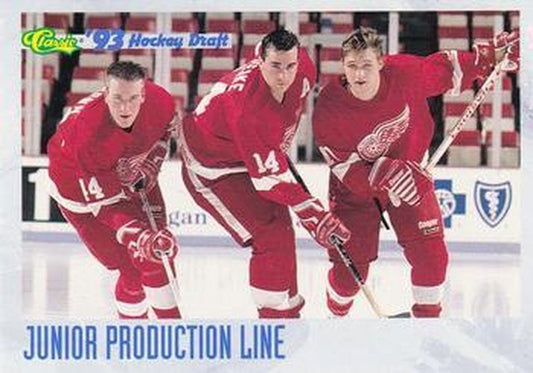 #33 Kevin Brown / Pat Peake / Bob Wren - Detroit Junior Red Wings - 1993 Classic '93 Hockey Draft Hockey