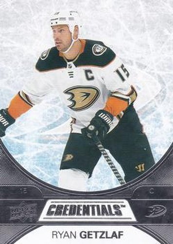 #33 Ryan Getzlaf - Anaheim Ducks - 2021-22 Upper Deck Credentials Hockey