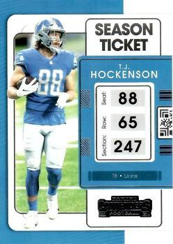 #33 T.J. Hockenson - Detroit Lions - 2021 Panini Contenders Football