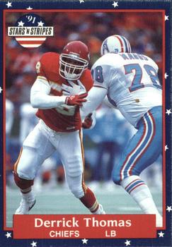 #33 Derrick Thomas - Kansas City Chiefs - 1991 Fleer Stars 'n Stripes Football