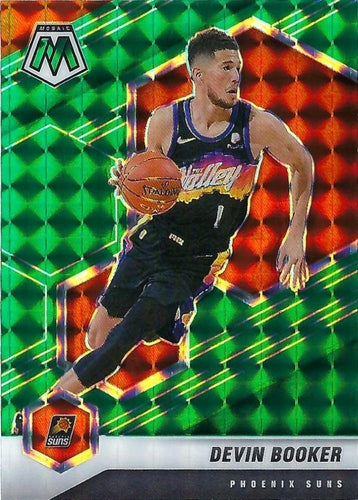 #33 Devin Booker - Phoenix Suns - 2020-21 Panini Mosaic - Mosaic Green Basketball