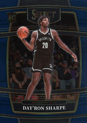 #33 Day'Ron Sharpe - Brooklyn Nets - 2021-22 Panini Select - Blue Basketball