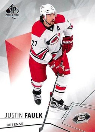 #33 Justin Faulk - Carolina Hurricanes - 2015-16 SP Authentic Hockey