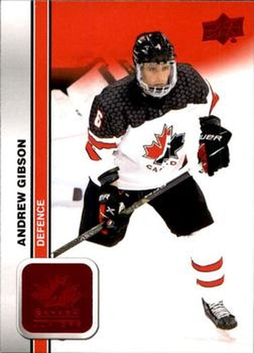 #33 Andrew Gibson - Canada - 2023 Upper Deck Team Canada Juniors - Red Foil Hockey