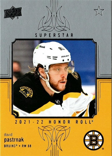 #HR-33 David Pastrnak - Boston Bruins - 2021-22 Upper Deck - Honor Roll Hockey