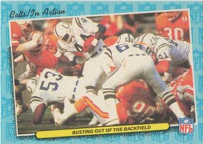 #33 Busting Out of the Backfield 1986 schedule - Indianapolis Colts - 1986 Fleer Team Action Football