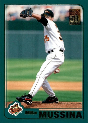 #33 Mike Mussina - Baltimore Orioles - 2001 Topps Baseball