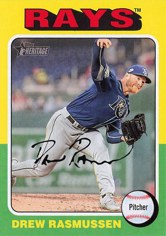 #340 Drew Rasmussen - Tampa Bay Rays - 2024 Topps Heritage Baseball