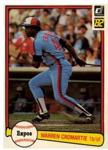 #340 Warren Cromartie - Montreal Expos - 1982 Donruss Baseball