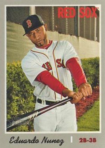 #340 Eduardo Nunez - Boston Red Sox - 2019 Topps Heritage Baseball