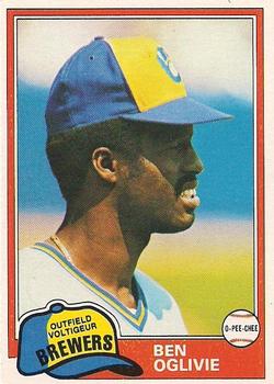 #340 Ben Oglivie - Milwaukee Brewers - 1981 O-Pee-Chee - Gray Back Baseball