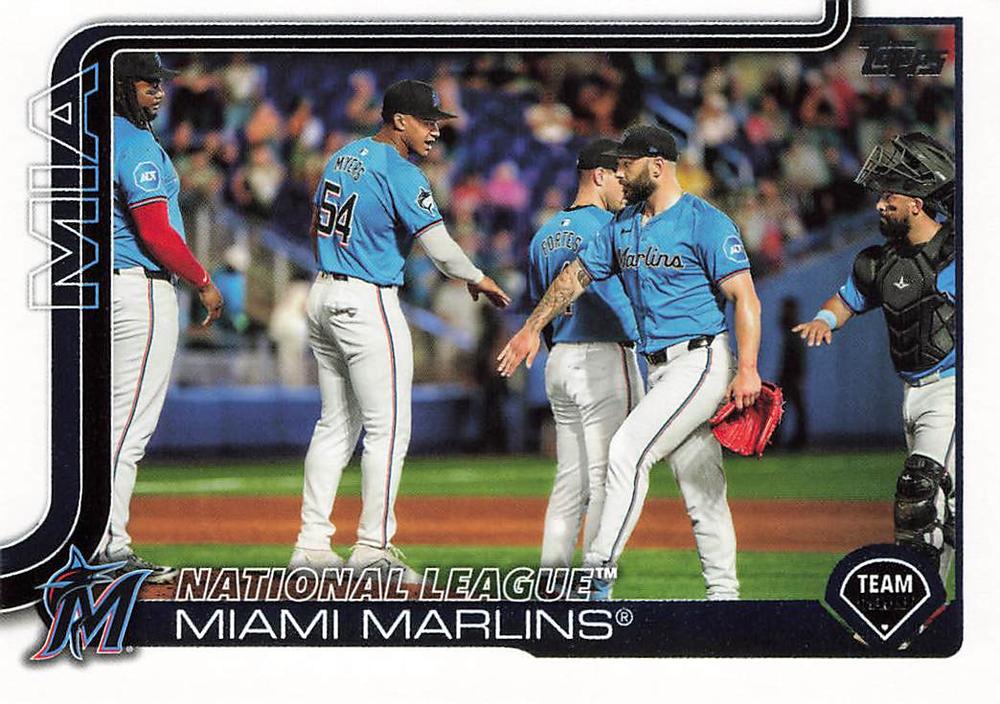 #340 Miami Marlins - Miami Marlins - 2025 Topps Baseball