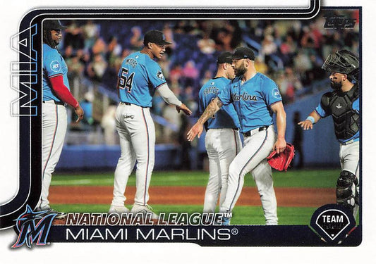 #340 Miami Marlins - Miami Marlins - 2025 Topps Baseball